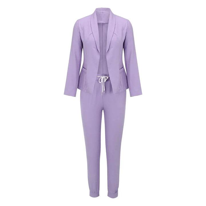 Casual two-piece set with tie belt – Liora