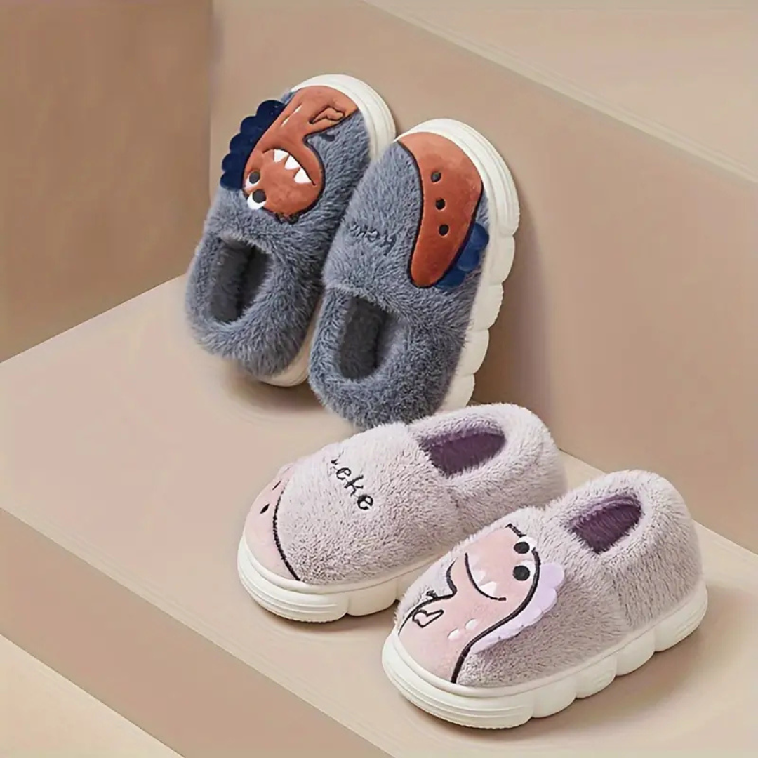 Kid's Slippers with Dino Design – DinoSteps