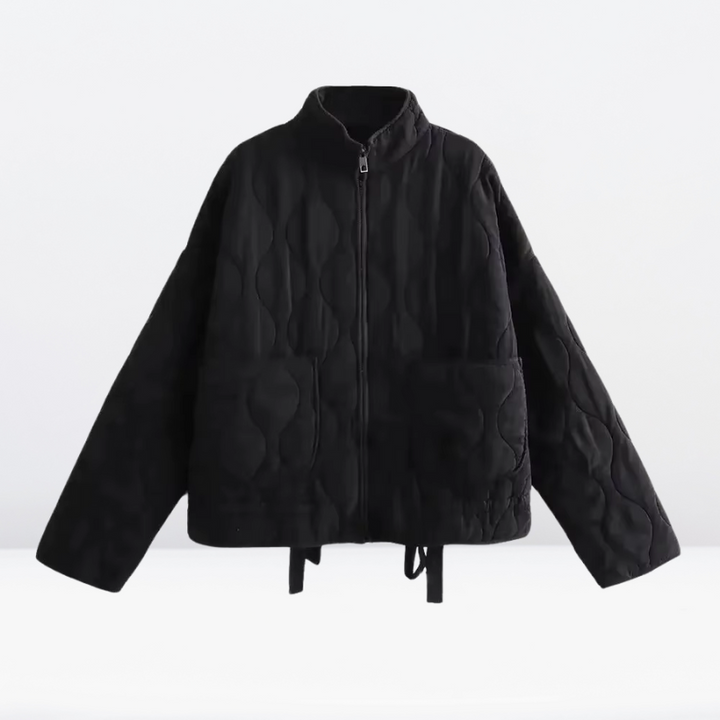 Ladies' padded jacket with drawstring & zipper – Lorena