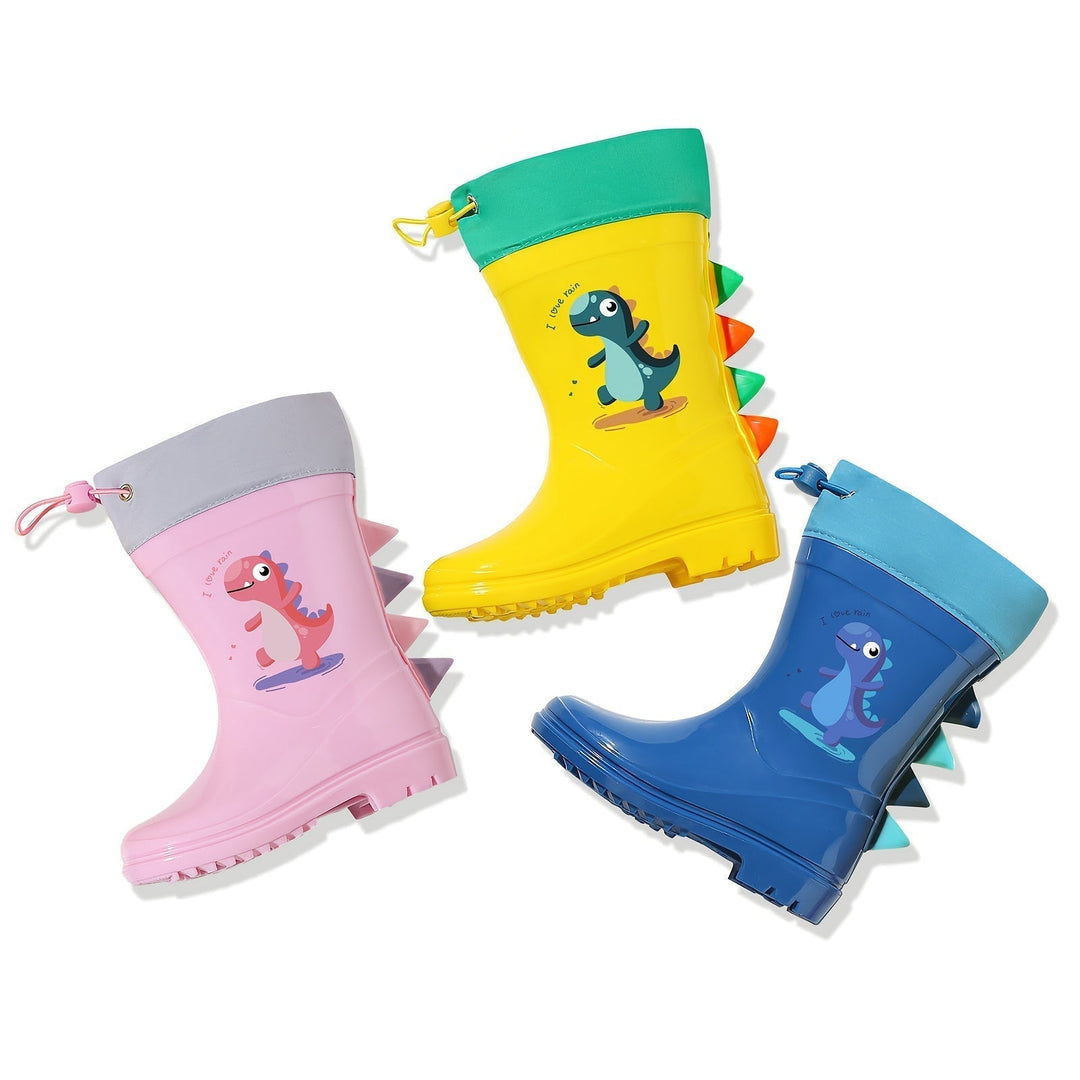 Colourful children's rubber boots with animal motifs - Leo