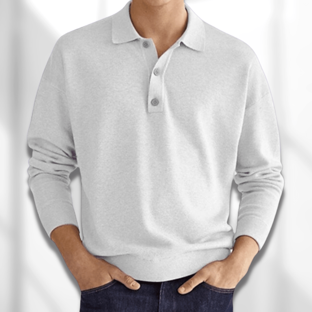 Autumnal Modern Fit Long Sleeve Men's Polo – Lennard