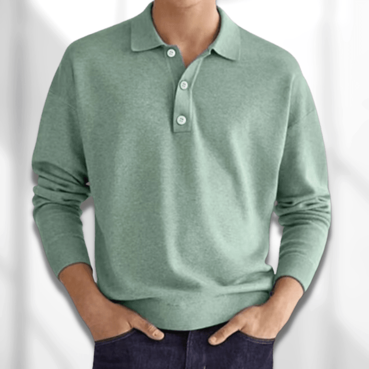 Autumnal Modern Fit Long Sleeve Men's Polo – Lennard
