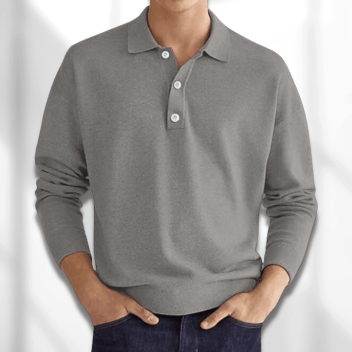 Autumnal Modern Fit Long Sleeve Men's Polo – Lennard