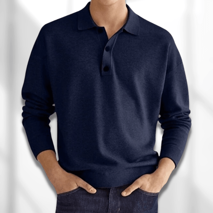 Autumnal Modern Fit Long Sleeve Men's Polo – Lennard