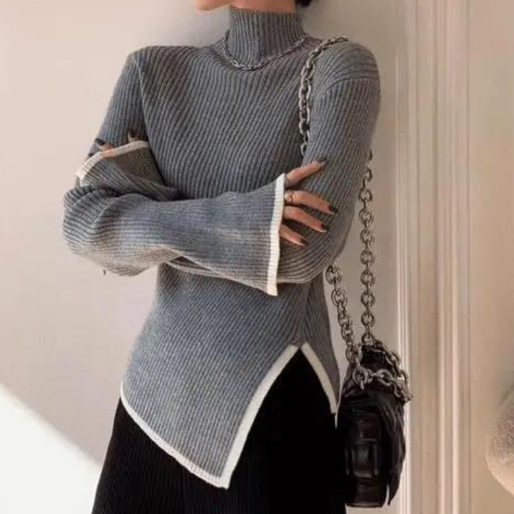 Ladies' Sweater with High Neck – Selina