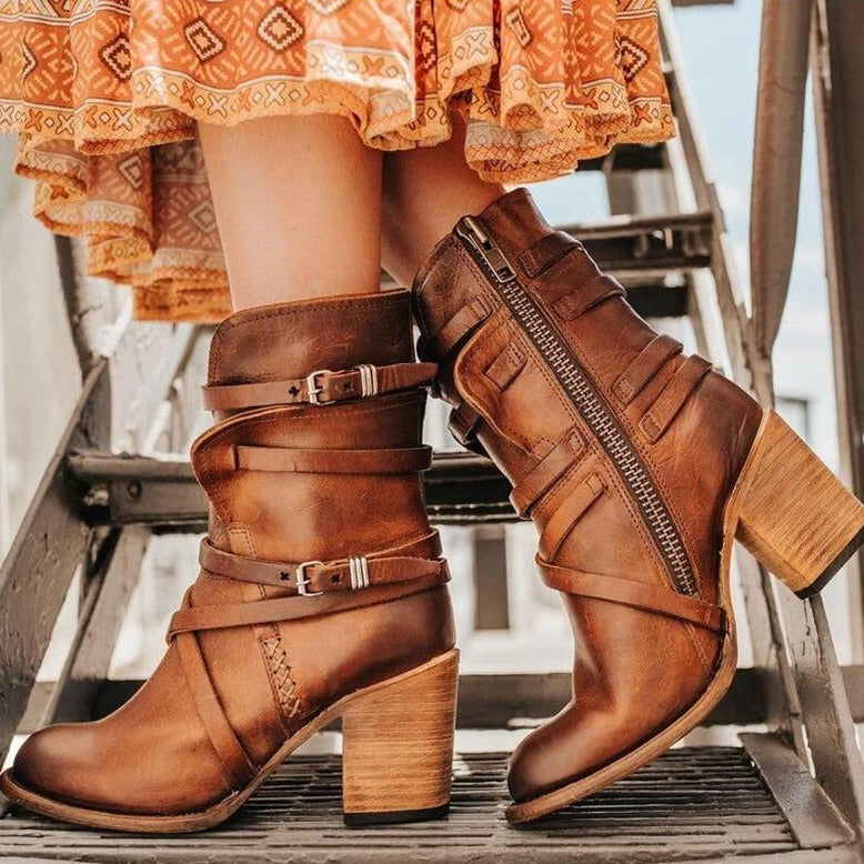 Learning Ladies' Ankle Boots with Orthopaedic Heel – Chiara