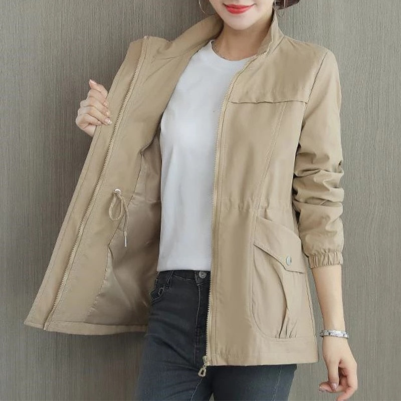 Ladies' transitional jacket with stand-up collar – Marielle
