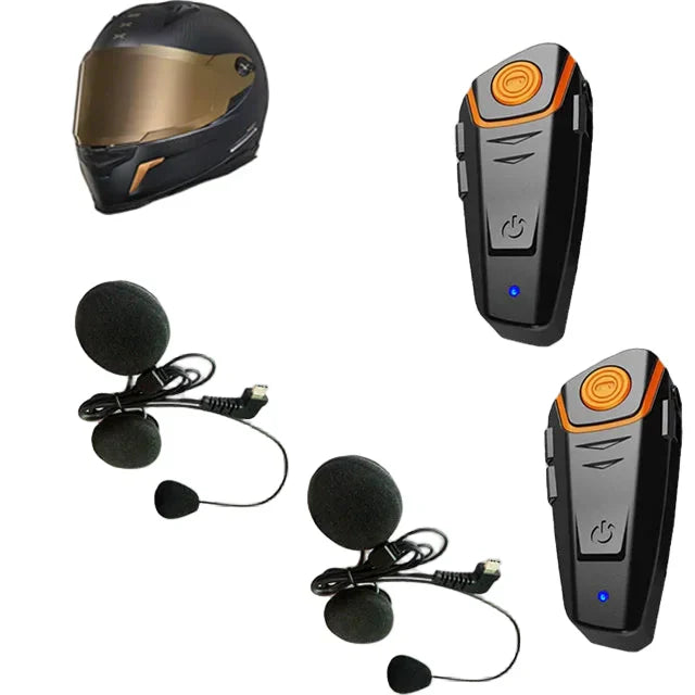 Waterproof Bluetooth Motorcycle Intercom with FM & 1000M Range – RoadLink