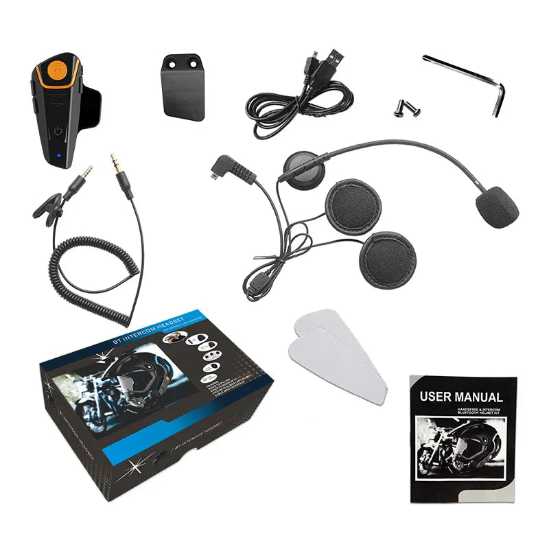 Waterproof Bluetooth Motorcycle Intercom with FM & 1000M Range – RoadLink