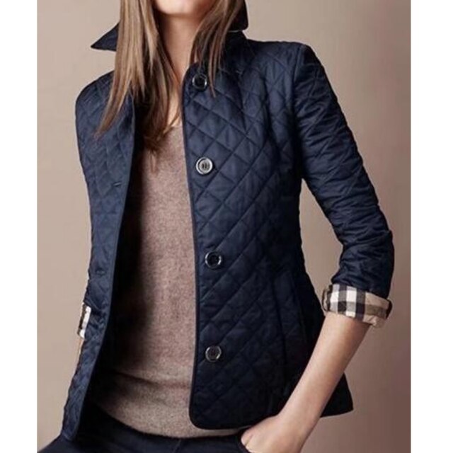 Women's quilted transitional jacket with button fastening – Armina