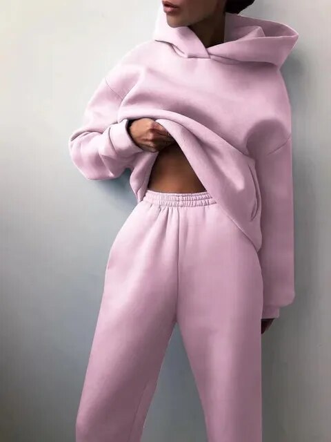 Women's fleece hoodie and jogging trousers set – Autumn Magic by Marivelle