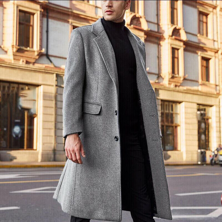 Long wool coat for men – Tobias
