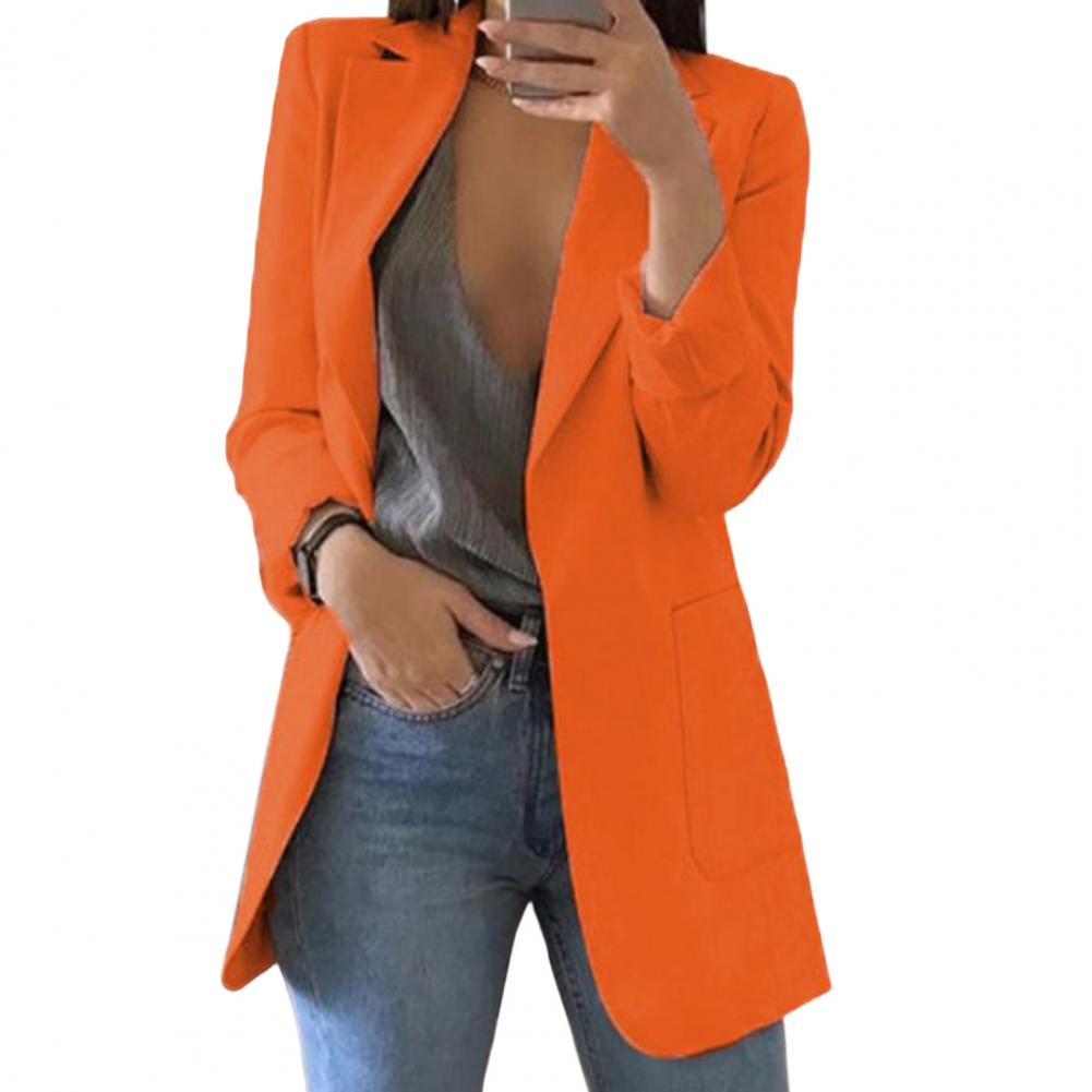 Autumnal women's blazer – Marita in pumpkin orange