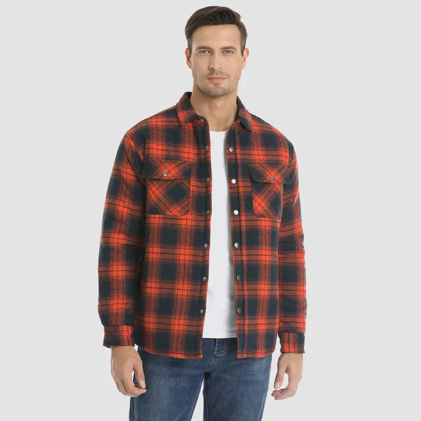 Men's checkered lumberjack jacket with warm lining – Magnus