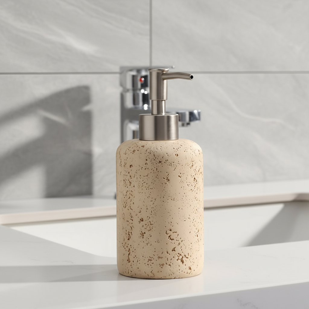 Resin Seifenspender Mit Edelstahlpumpe - Stonelette