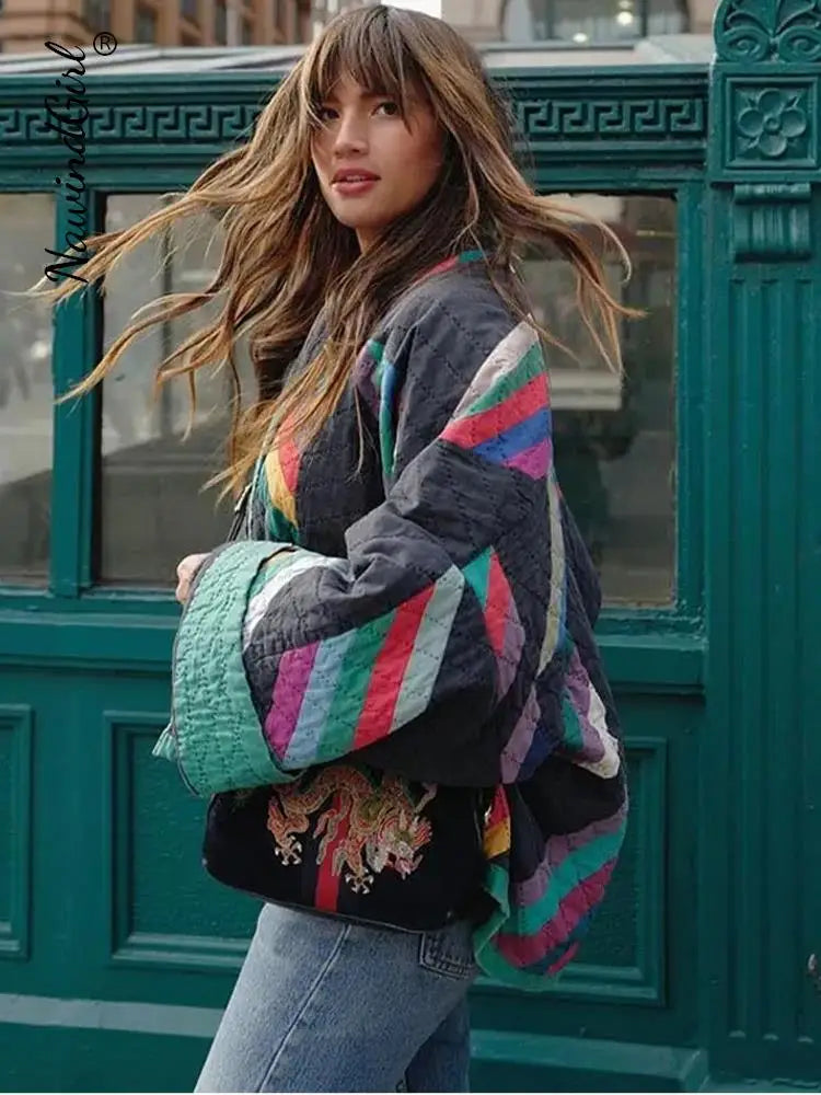 Striped Ladies' Jacket for Autumn – Amélie