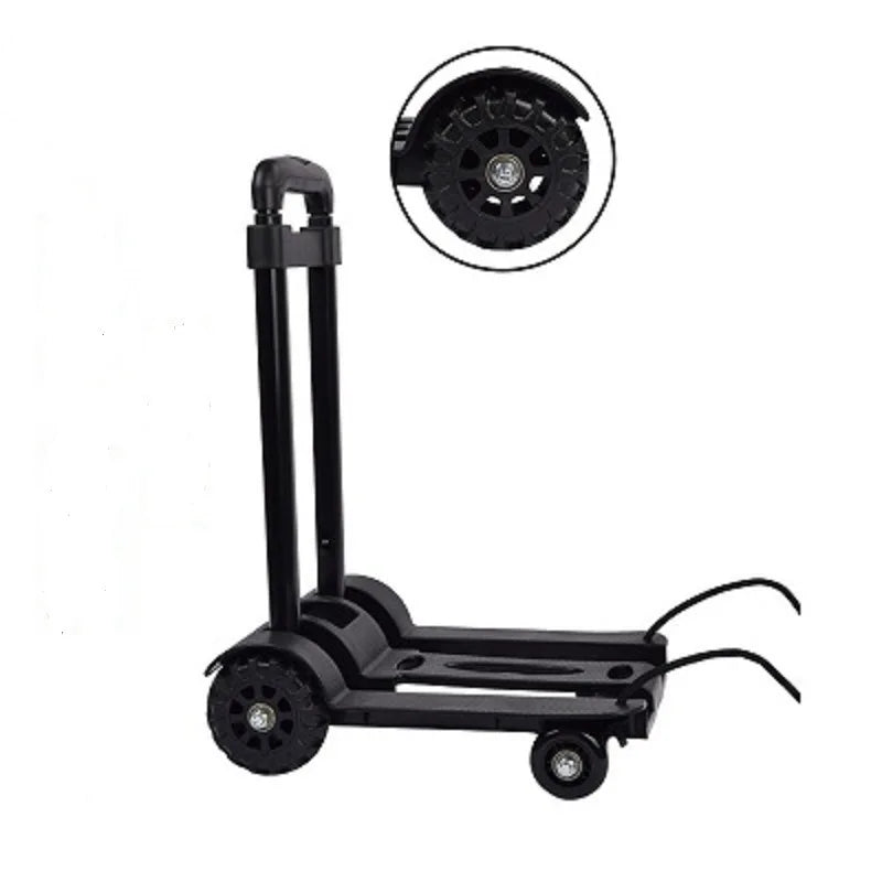 Folding Portable Hand Truck with 2 or 4 Wheels Adjustable Pull Rod – CarryFlex