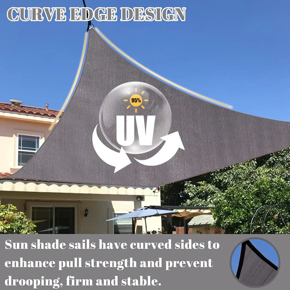 Waterproof Rectangular Sun Shade Sail with UV Protection & Mounting Kits – ShadeGuard