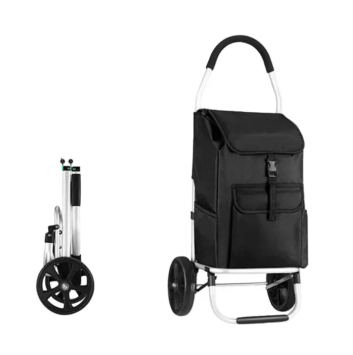 Foldable Aluminium Shopping Trolley – CarryEase
