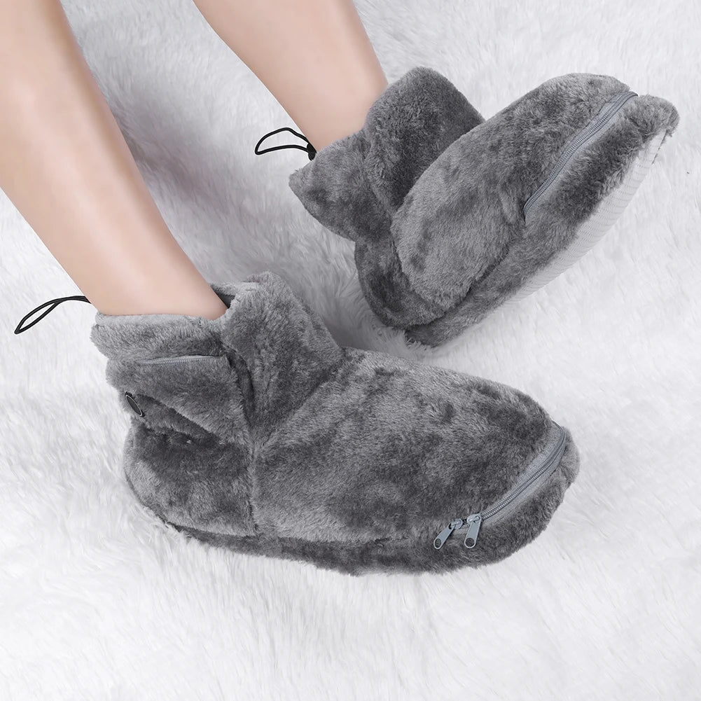 Electric USB Slippers with Plush Lining – WarmFeet