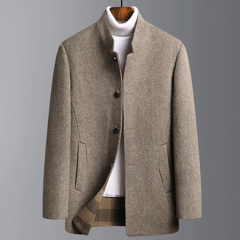 Medium-Length Men's Coat Made of Wool-Cashmere – Victor