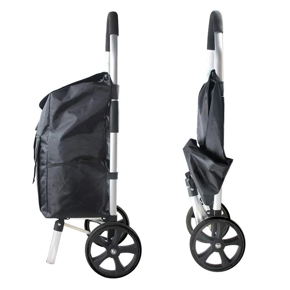 Foldable Aluminium Shopping Trolley – CarryEase