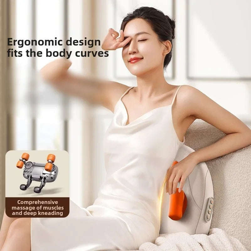 Wireless Shiatsu Massage Pillow with Heat for Neck, Back & Legs – Auron