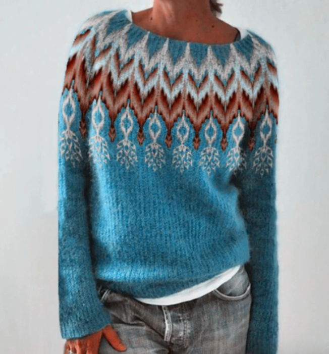 Elegant women's knitted sweater – Autumn Magic Maelis