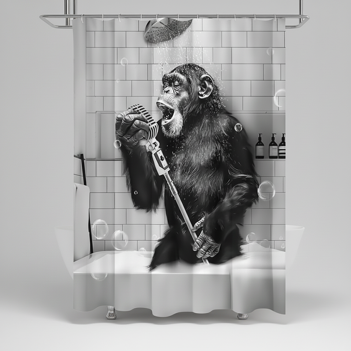 Schwarzweiß Bedruckter Duschvorhang - ShowerChimp
