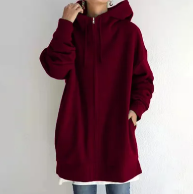 Oversized women's hoodie with zipper and hood – Autumn Magic Meliora