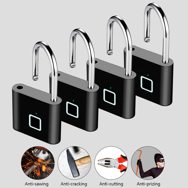 Smart Fingerprint Padlock with USB Charging & Waterproof Design – Titan