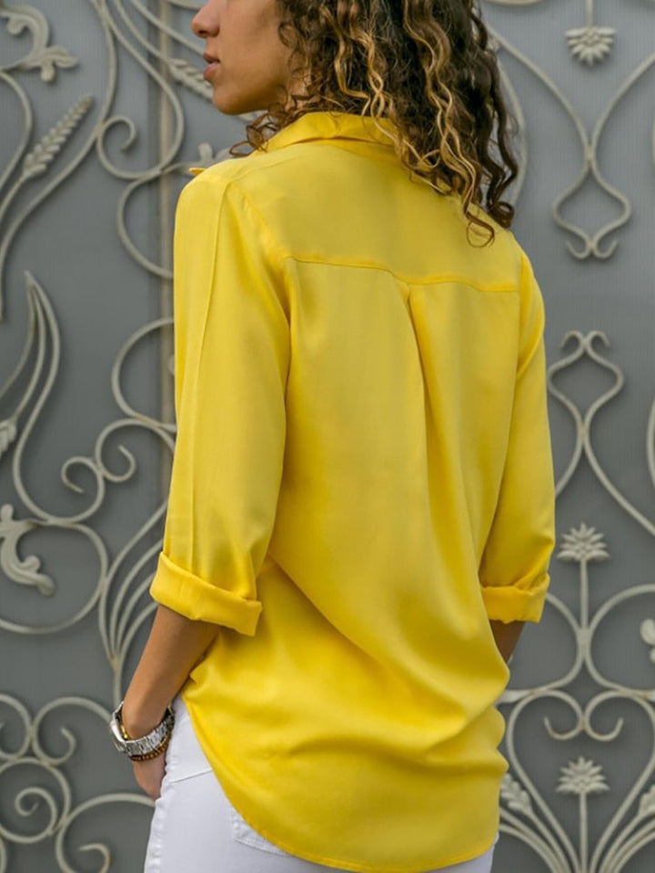 Trendy Ladies Blouse with Button Closure – Lorena