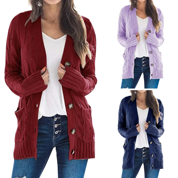 Knitted Women's Cardigan with Buttons – Noor