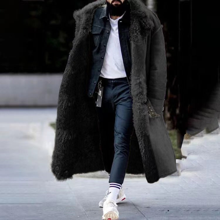 AA OUT OF STOCK Long Luxury Winter Coat for Men - Arden-Black-M-Nora Luxe