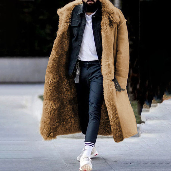 AA OUT OF STOCK Long Luxury Winter Coat for Men - Arden-Khaki-M-Nora Luxe