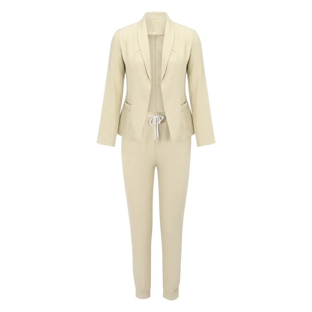 Casual two-piece set with tie belt – Liora