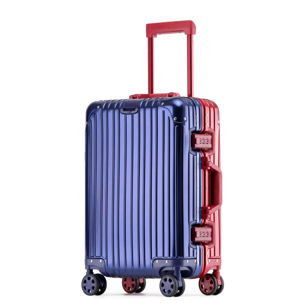 Aluminum-Magnesium hard shell case – Tirana-Blue Red-S (52 L)-Nora Luxe