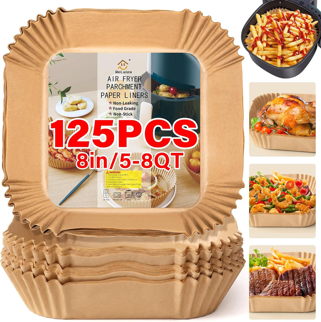 Anti-adhesive Disposable Air Fryer Liners - EasyCrisp-Square-Nora Luxe