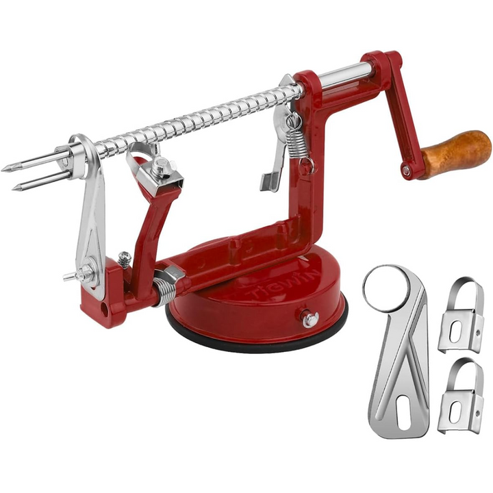 Apple Schiller & Cutter with Suction Cup - CoreSlicer-Crimson-Nora Luxe