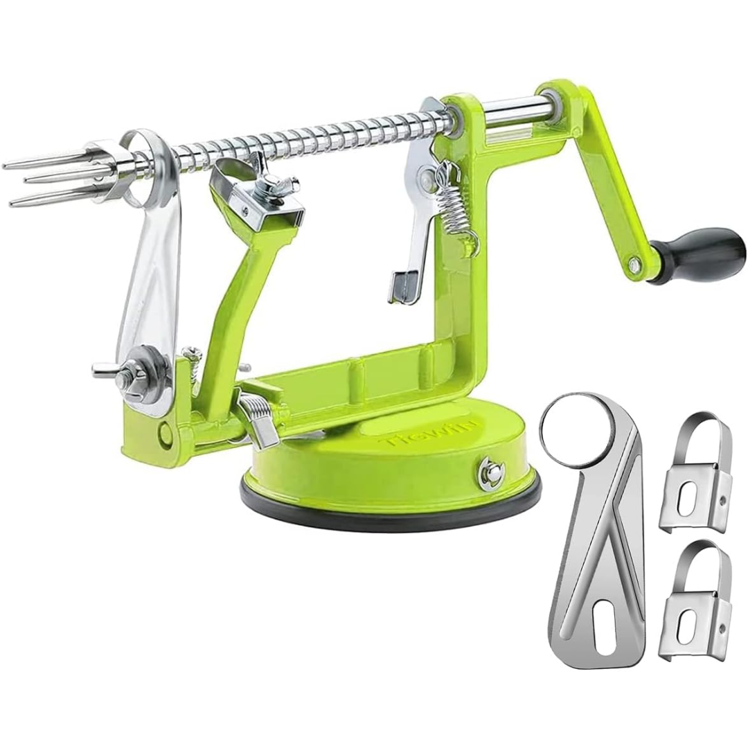 Apple Schiller & Cutter with Suction Cup - CoreSlicer-Green-Nora Luxe