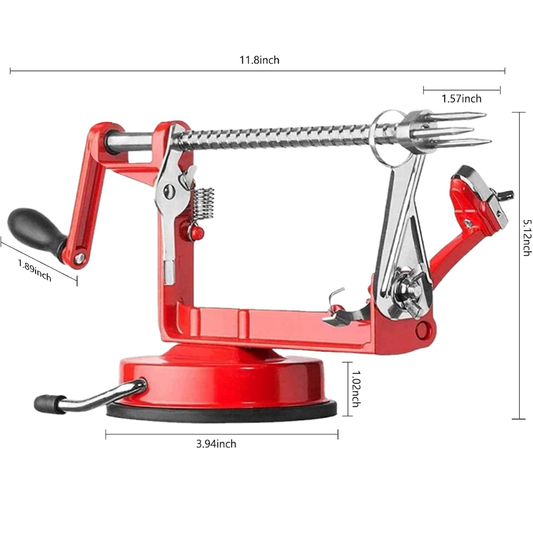 Apple Schiller & Cutter with Suction Cup - CoreSlicer-Red-Nora Luxe