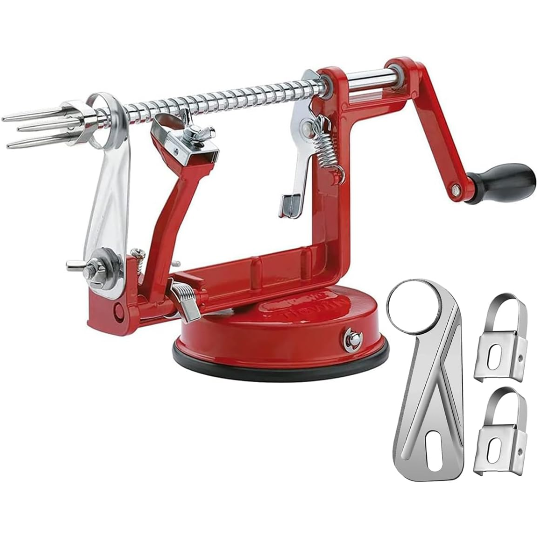 Apple Schiller & Cutter with Suction Cup - CoreSlicer-Red-Nora Luxe
