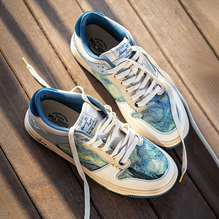 Artistic unisex sneakers with starry night design & comfort sole – Lior-5.5-Nora Luxe
