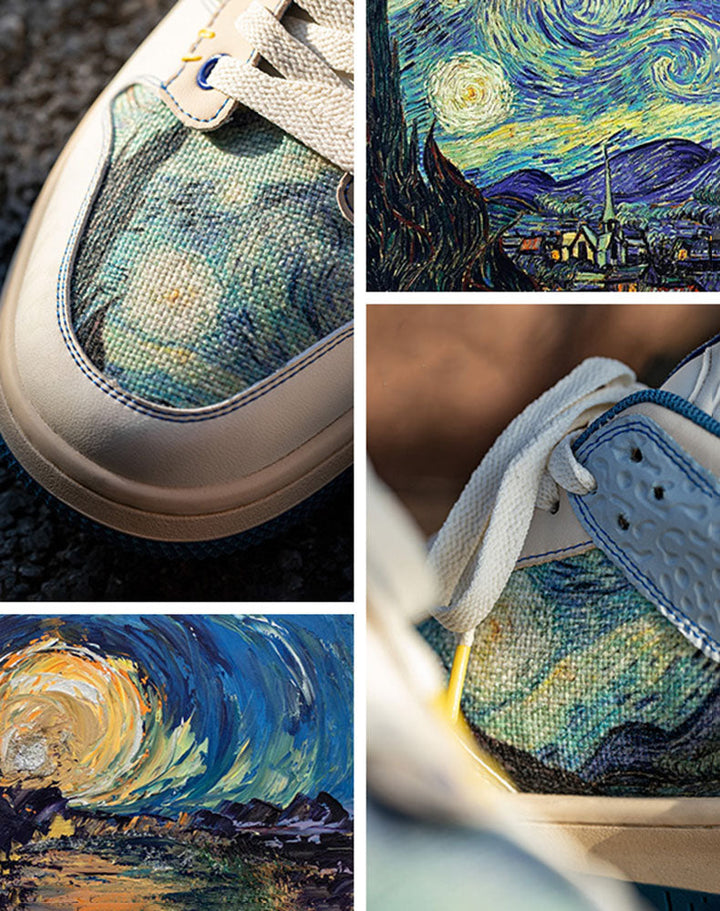 Artistic unisex sneakers with starry night design & comfort sole – Lior-5.5-Nora Luxe