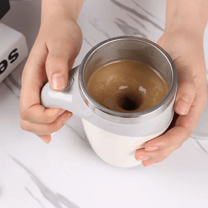 Automatic Stirring Thermos Mug - StirEase-Light gray-Nora Luxe