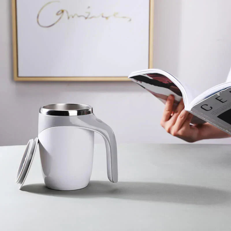 Automatic Stirring Thermos Mug - StirEase-Light gray-Nora Luxe