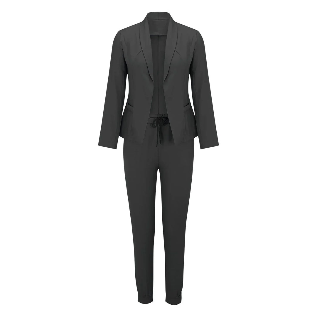Casual two-piece set with tie belt – Liora
