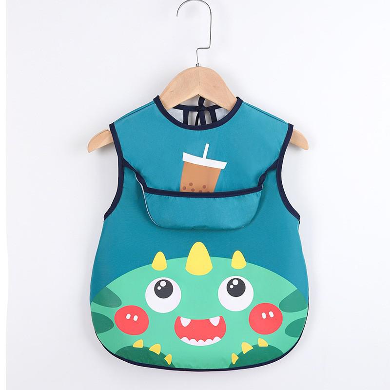 Baby apron with pockets for art and food-B-0-3 years old-Nora Luxe