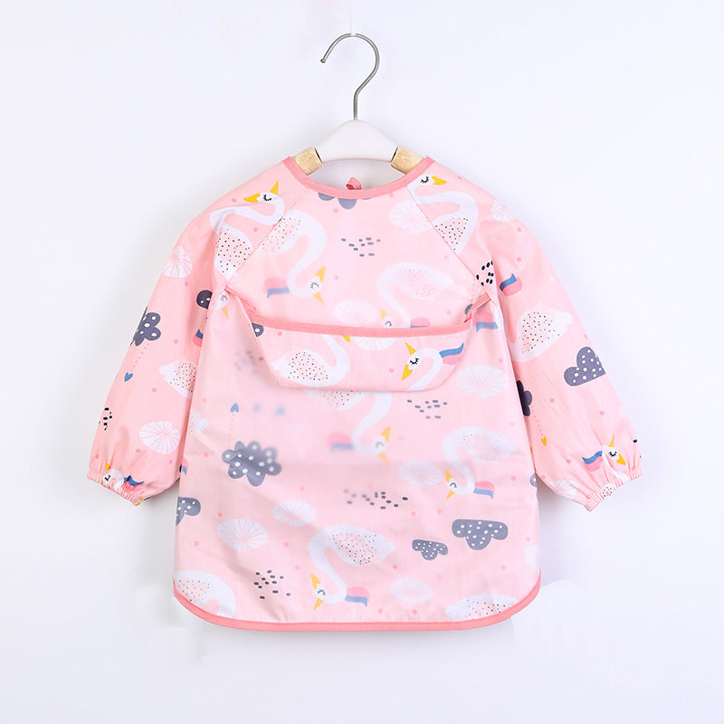 Baby apron with pockets for art and food-J-0-3 years old-Nora Luxe