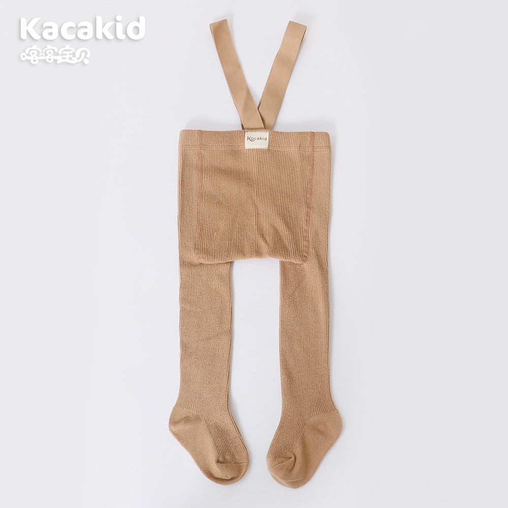 Baby Girls' and Boys' Knitted Trousers with High Waist-Khaki-0-12 months-Nora Luxe